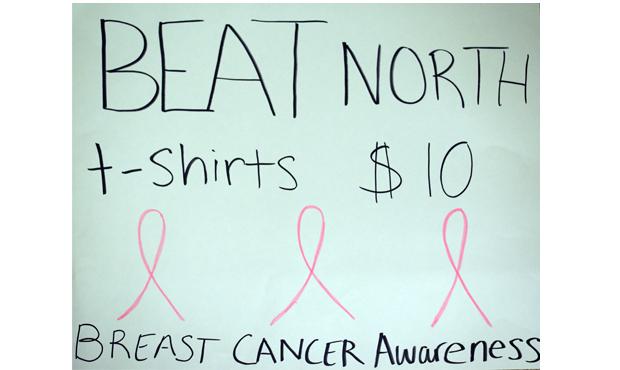 Photo by MIKEY SULLIVAN 13 | Staff Writer. For the third straight year, the girls varsity soccer team will participate in the Breast Cancer Awareness game. The game is Friday, May 18th at 6:30 p.m. at North. Tickets will be sold for $3.