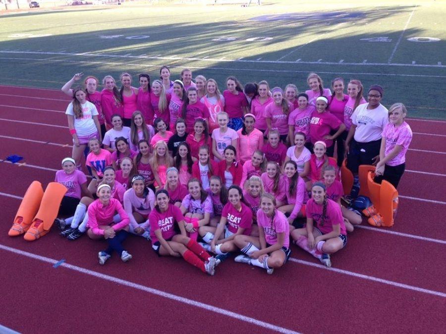 Field hockey teams raise money for breast cancer research