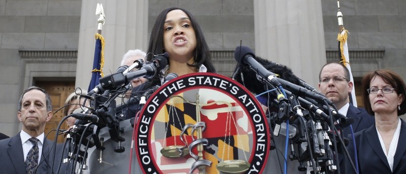 Led prosecutor Marilyn Mosby announced in May the harsh charges she was raising on Baltimore police involved in the murder of Freddie Gray, the trail began Monday- photo courtesy of Reuters 