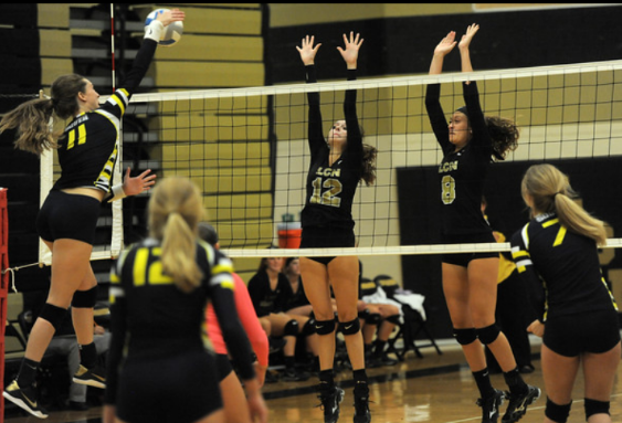 Varsity volleyball gains victory over rival