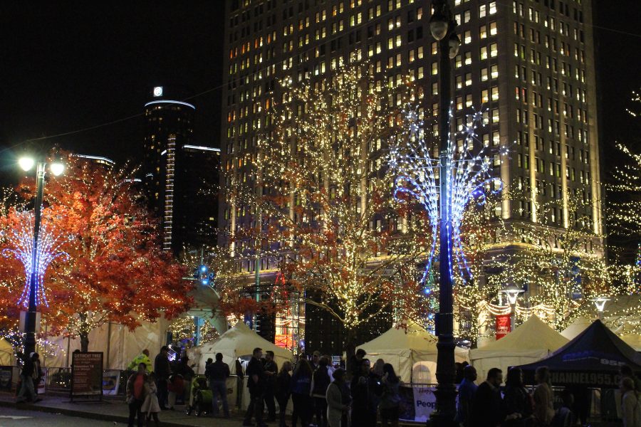 Student reflects on tree lighting ceremony at Campus Martius