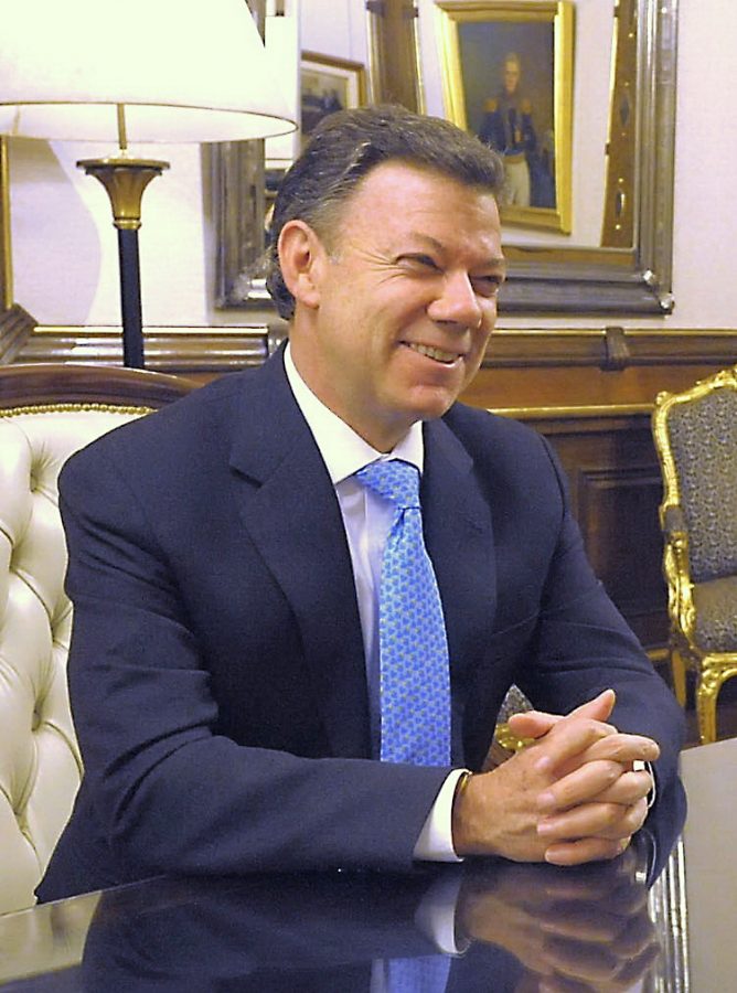 Juan Manuel Santos, the winner of the 2016 Nobel Peace Prize.