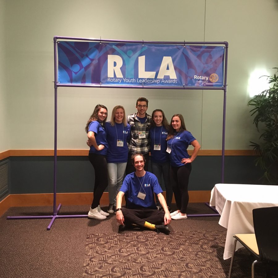 Alyssa Czech 19 with some friends at the Rotary Youth Leadership Awards. Photo by Alyssa Czech 19