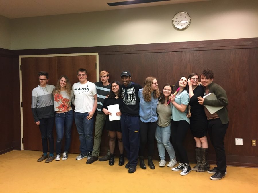 Group photo of winner of the second poetry slam of the year. The next poetry slam event is scheduled to take place in April. 