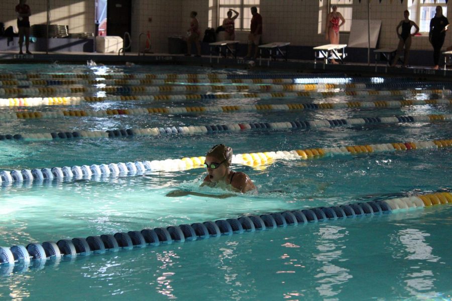 The swim team tackles Eisenhower High School tomorrow, September 18.
Photo By Matthew Kornmeier 21