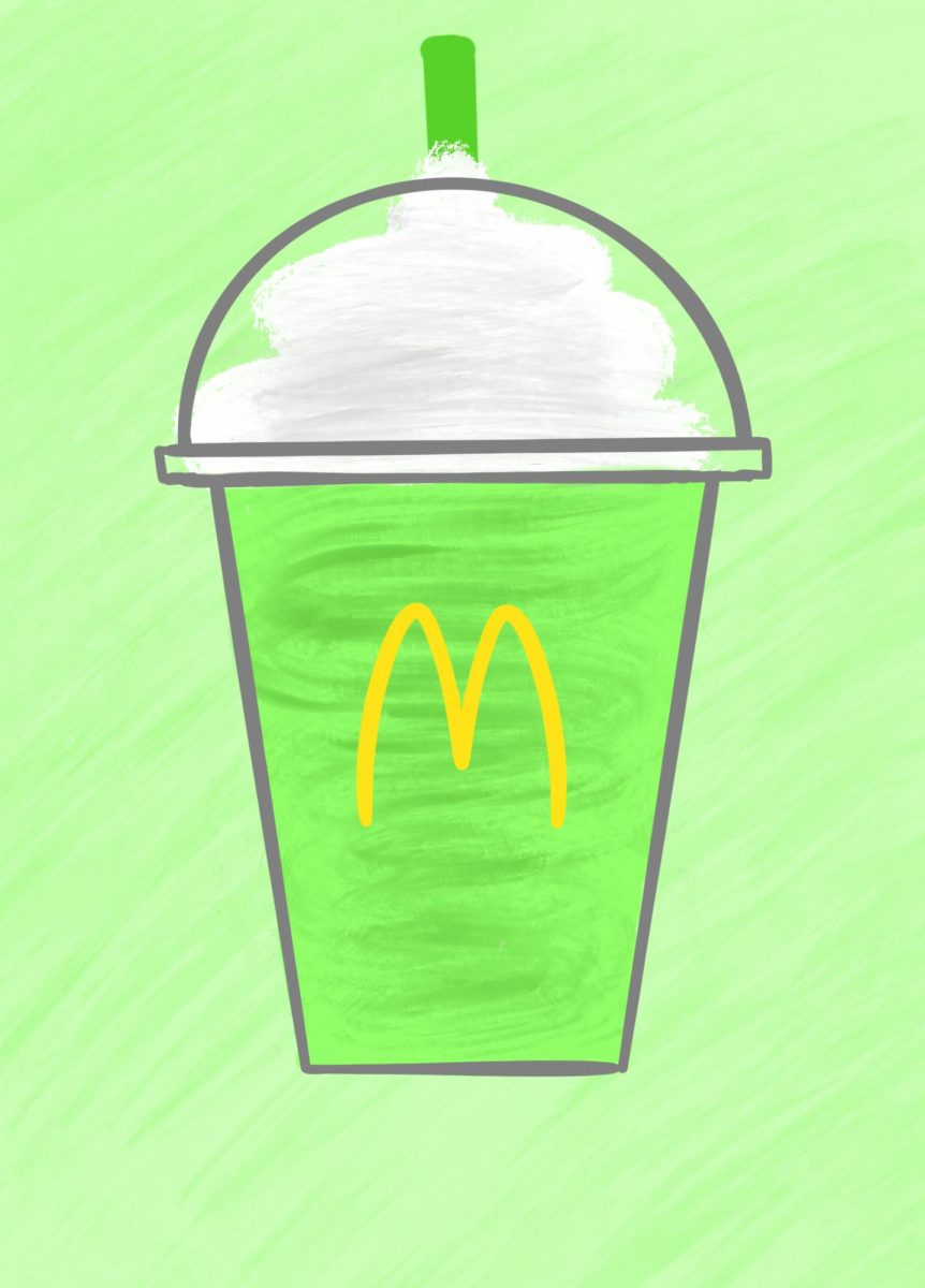 GREEN GREATNESS A symbol of a McDonalds march, the shamrock shake is an iconic part of the fast-food franchise. 