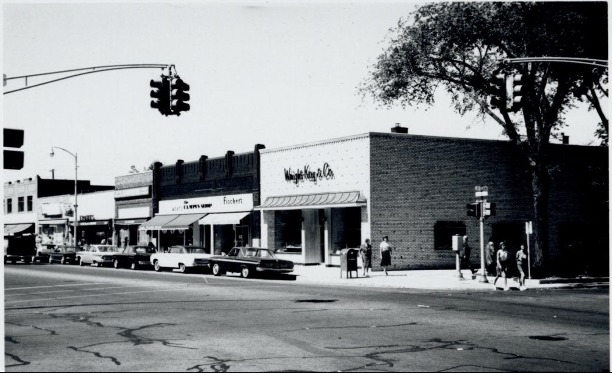 The Village on Kercheval Ave. between Cadieux and Neff Roads in Grosse Pointe City in 1964.  