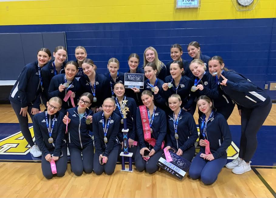 Dance team earning 1st place for their hip hop dance and 3rd place for lyrical and pom dances.