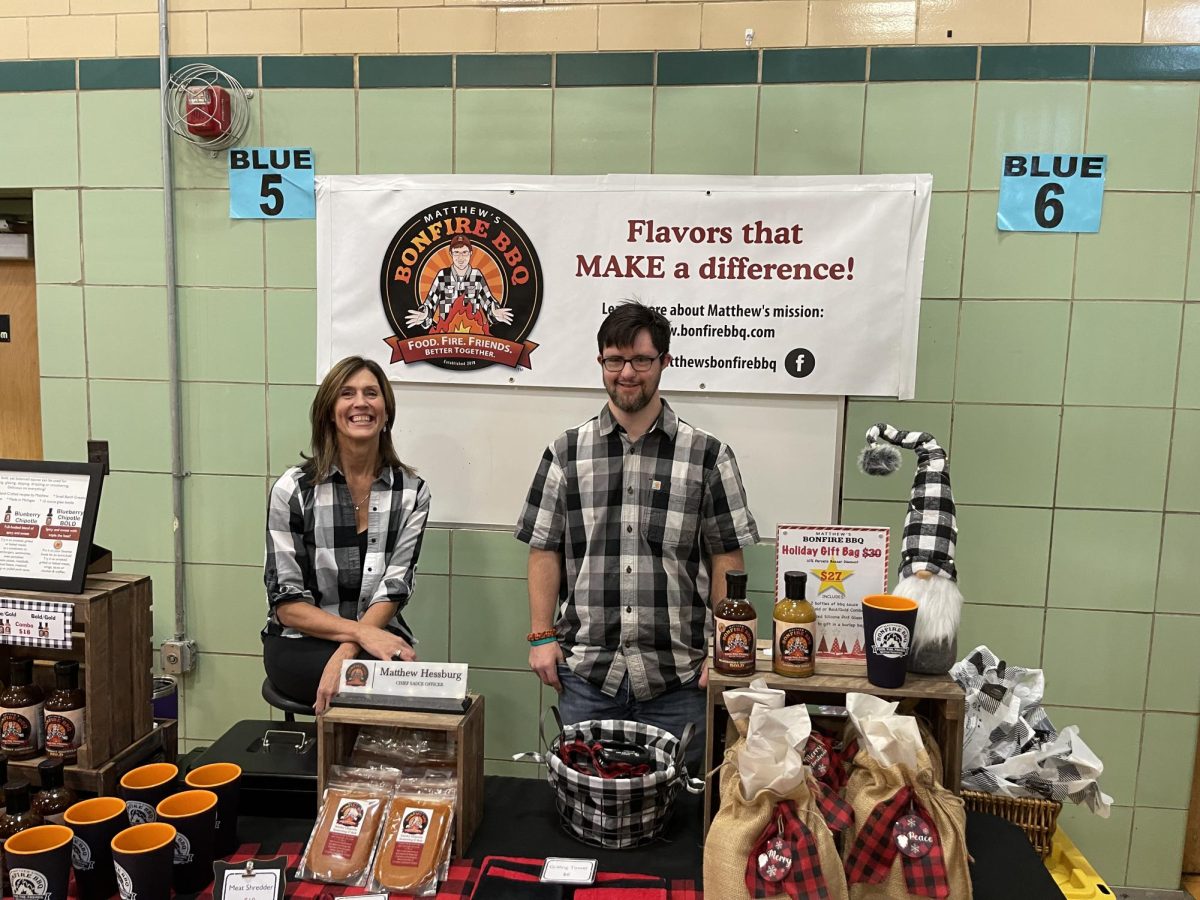 This is a booth about homemade delicious barbeque sauce that is cheap and affordable. Alex, the recipe owner, has recently started supplying his barbeque sauces to the local grocery stores.