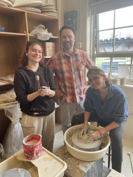 Thomas Szmrecsanyi (Pictured in middle) is the head of the Art Department and has been working tirelessly for the 42rd Art Fest show. “ArtFest usually leaves us with a warm feeling knowing students are being recognized for their hard work and thoughtful pursuits.”
