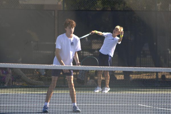 South’s no. 3 doubles players Joseph Guthat ’26 and Ashton Zimmerman ’25 are some of the only upperclassmen currently on the team. Guthat says that they are focusing on matches in their region and division. They lost to North 1-6 and 4-6 with a major comeback in the second set. “It’s been a lot of fun and I’ve definitely made improvements,” Guthat said. “We had a rough start at first. Then, we started to play better, but we just couldn’t pull through."