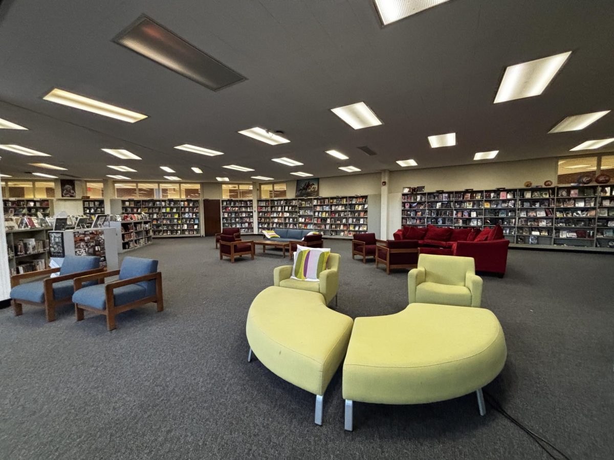 Pages and pages lining the walls in a comfy, quiet location located right here at South. The library is filled with books, text books, computers and spaces where students can space out and relax. “I think that it is a very comfy environment and there’s a lot of flexible seating,” Elle Petz ’26 said. “It is very easy to find the book you’re looking for and Ms. Johnson is very helpful if you’re looking for a specific book.”