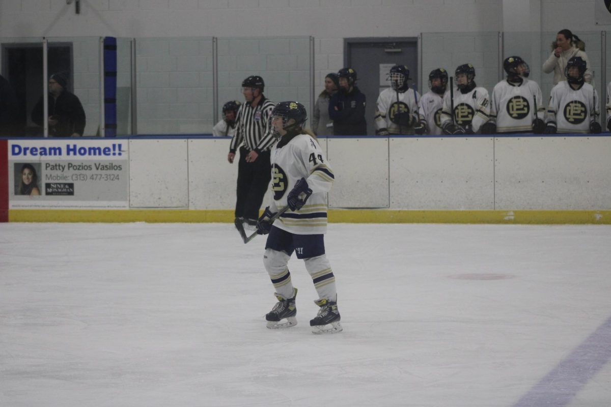 Charlotte Harr ’26 representing South on the Girls' Ice Hockey team.