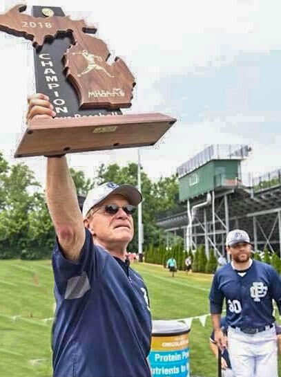 Boys’ varsity baseball coach Dan Griesbaum is one of two nationwide to win prestigious Ethics in Coaching Award. Photo courtesy of Mary Grima.