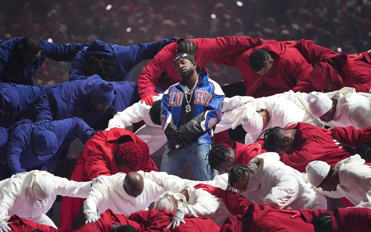 Kendrick Lamar played mostly from his new album, "GNX," during the Super Bowl halftime show. Photo courtesy of Free Malaysia Today.