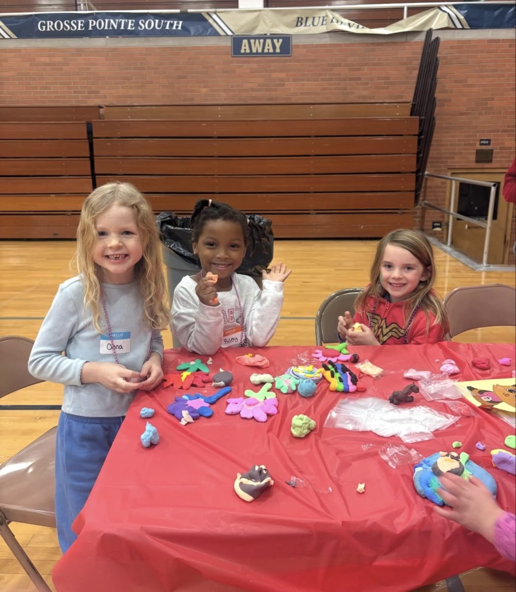 Students hangout and play with their arts and crafts at one of the stations at Parent Night Out. Photo courtesy of Student Council.
