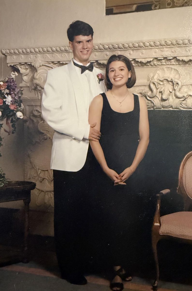 Jake and Mary Howlett, both '95 pose together before prom in 1995. Photo courtesy of Jake Howlett