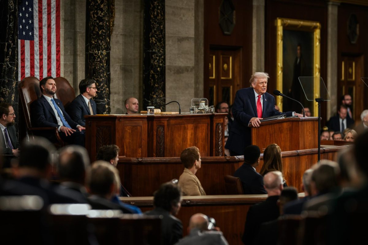 President Donald Trump delivers his State of the Union address, Tuesday, February 24, 2026, on the House floor of the U.S. Capitol in Washington, D.C. Photo courtesy of Daniel Torok.