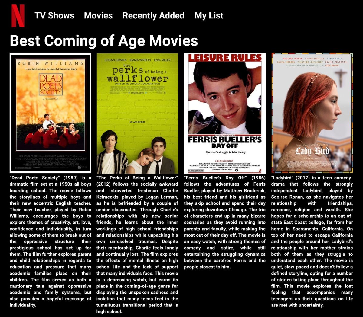 Graphic Credit: Christina Karcher
Movie Poster Courtesy: IMDb
